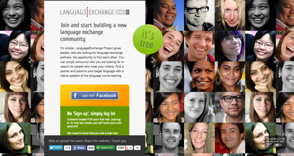 Language Exchange Project beta version A new language exchange website 1024x544