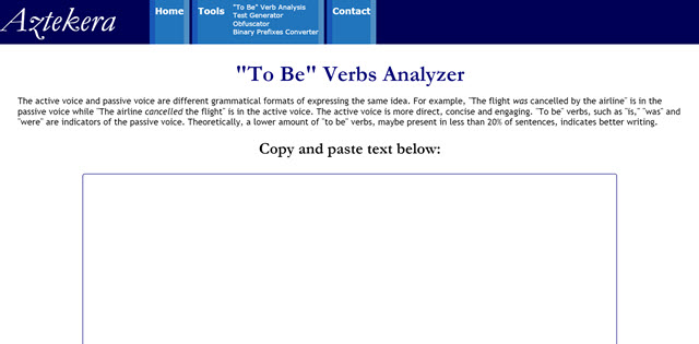 Aztekera Passive voice checker