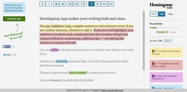 Hemingway App